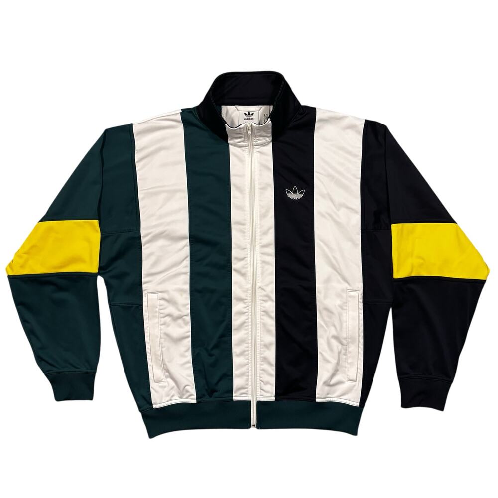 Adidas Originals Bailer Track Top Green Navy Yellow White Green Jacket Mens Med